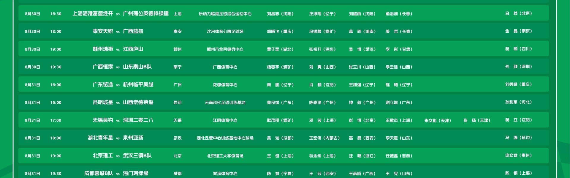 九游体育电脑版官方下载-中乙第24轮裁判：耿茂翔执法无锡vs深圳，杨春雨吹广西vs山东